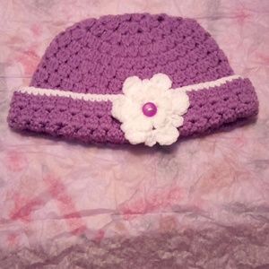Purple 💜 Crochet Hat with Flower